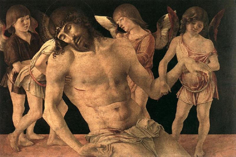BELLINI, Giovanni Dead Christ Supported by Angels (Pieta)   3659 Germany oil painting art